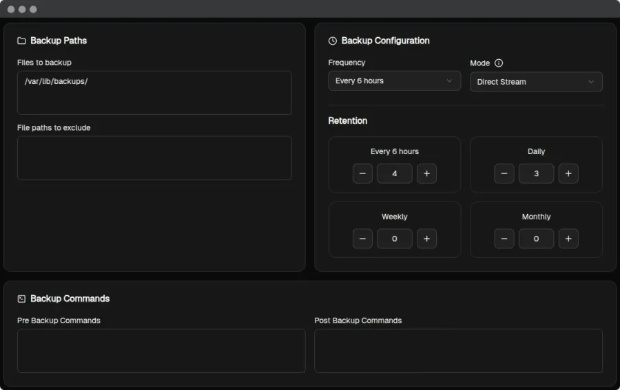 File backup schedule